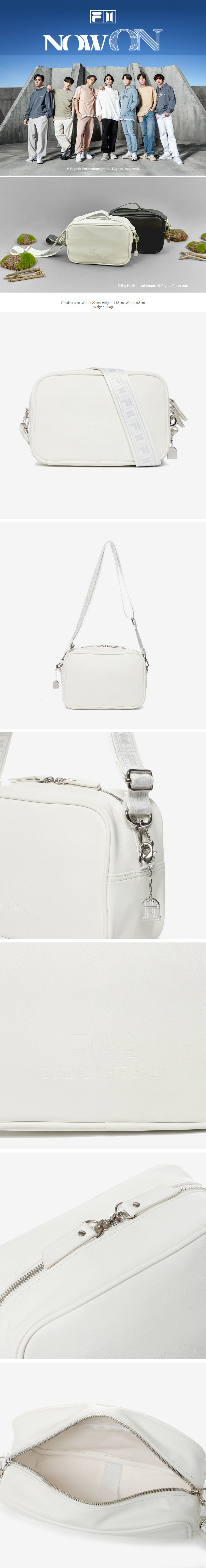 BTS x THE PLANET ホワイトバッグ ktown4u.com : (BTS GIFT-POSTCARD) NOW ON CROSS BAG [OWH][000]